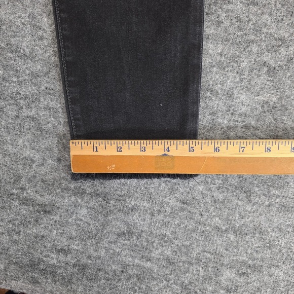 SAM EDELMAN Jeans 28W X 25L The Stiletto High Rise Skinny Ankle Black Raw Hem - Picture 9 of 11